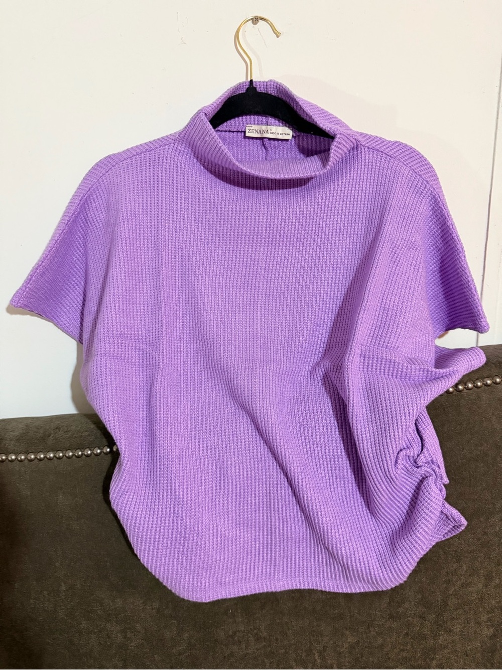Zenana Women’s Wide-Leg Lounge Pants & Top Set - Lavender - Picture 7 of 8